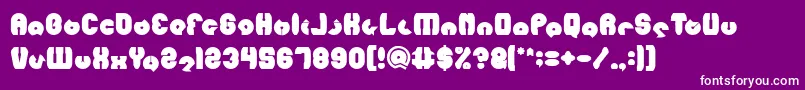 MOHR Bold-fontti – valkoiset fontit violetilla taustalla