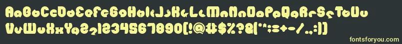 Шрифт MOHR Bold – жёлтые шрифты на чёрном фоне