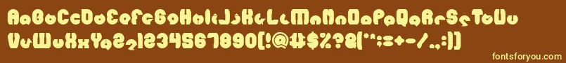 MOHR Bold-fontti – keltaiset fontit ruskealla taustalla