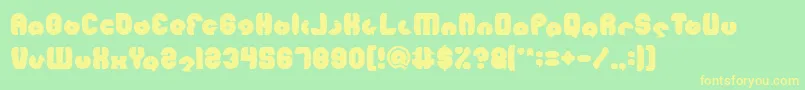 MOHR Bold Font – Yellow Fonts on Green Background