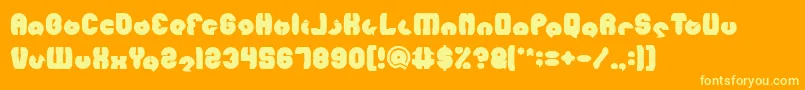 フォントMOHR Bold – オレンジの背景に黄色の文字