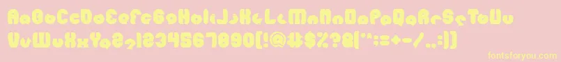 Шрифт MOHR Bold – жёлтые шрифты на розовом фоне