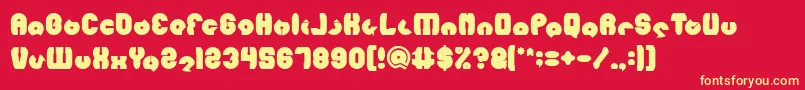 Шрифт MOHR Bold – жёлтые шрифты на красном фоне