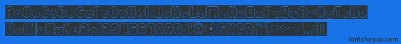 mohr Hollow Inverse Font – Black Fonts on Blue Background