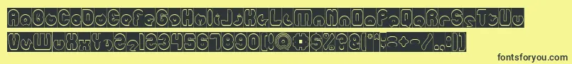 mohr Hollow Inverse Font – Black Fonts on Yellow Background