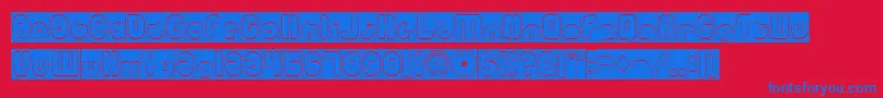 mohr Hollow Inverse Font – Blue Fonts on Red Background