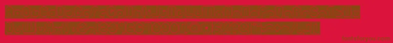 mohr Hollow Inverse Font – Brown Fonts on Red Background