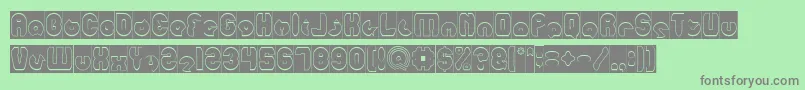 mohr Hollow Inverse Font – Gray Fonts on Green Background