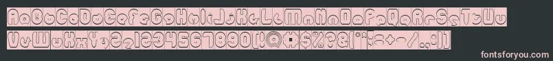 mohr Hollow Inverse Font – Pink Fonts on Black Background