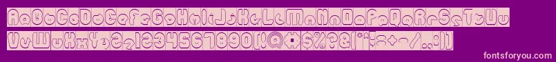 mohr Hollow Inverse Font – Pink Fonts on Purple Background