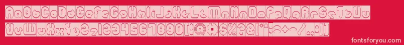 mohr Hollow Inverse Font – Pink Fonts on Red Background