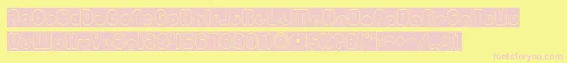 mohr Hollow Inverse Font – Pink Fonts on Yellow Background