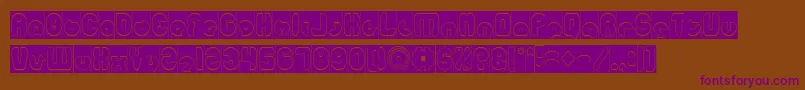 mohr Hollow Inverse Font – Purple Fonts on Brown Background