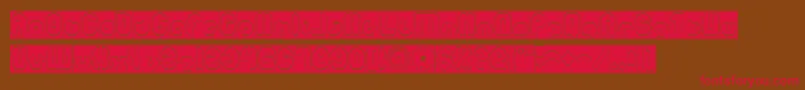 mohr Hollow Inverse Font – Red Fonts on Brown Background
