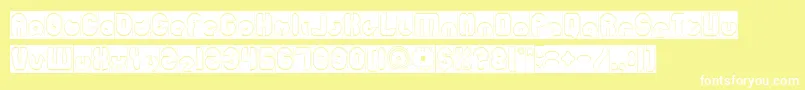 mohr Hollow Inverse Font – White Fonts on Yellow Background