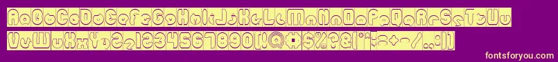 mohr Hollow Inverse Font – Yellow Fonts on Purple Background