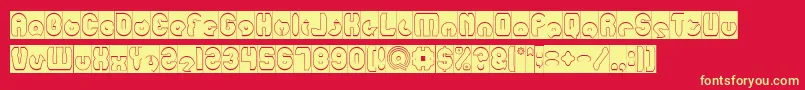 mohr Hollow Inverse Font – Yellow Fonts on Red Background