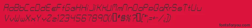 フォントFontmakersChoiceThinitalic – 赤い背景に黒い文字