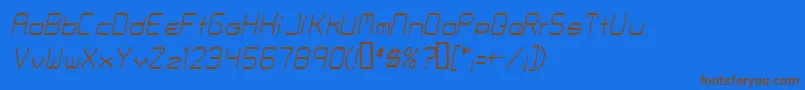 FontmakersChoiceThinitalic Font – Brown Fonts on Blue Background