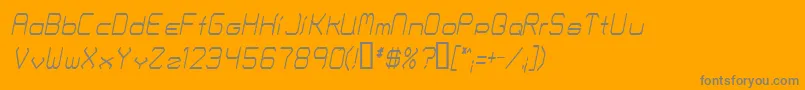 FontmakersChoiceThinitalic Font – Gray Fonts on Orange Background
