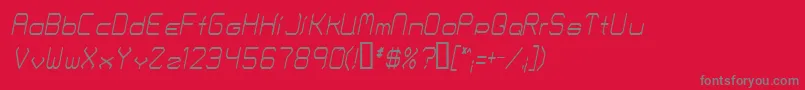 FontmakersChoiceThinitalic Font – Gray Fonts on Red Background