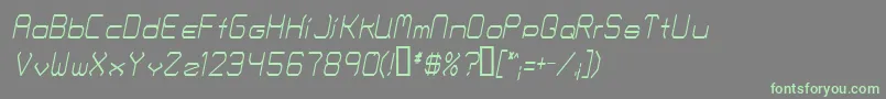 FontmakersChoiceThinitalic Font – Green Fonts on Gray Background
