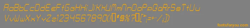 FontmakersChoiceThinitalic Font – Orange Fonts on Gray Background