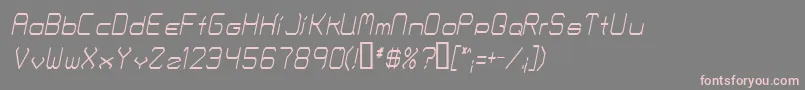 fuente FontmakersChoiceThinitalic – Fuentes Rosadas Sobre Fondo Gris