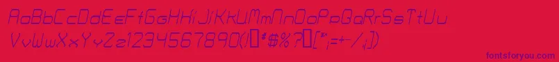 FontmakersChoiceThinitalic Font – Purple Fonts on Red Background