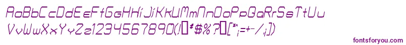 フォントFontmakersChoiceThinitalic – 紫色のフォント