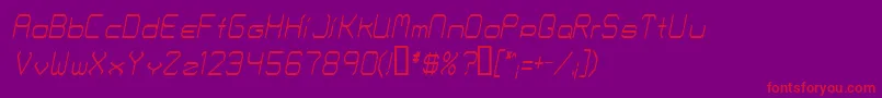 FontmakersChoiceThinitalic Font – Red Fonts on Purple Background