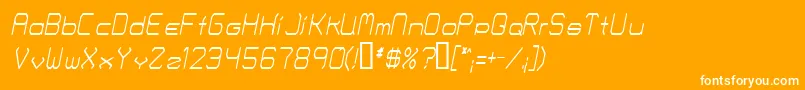 FontmakersChoiceThinitalic Font – White Fonts on Orange Background