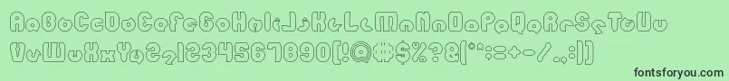 mohr Hollow Font – Black Fonts on Green Background