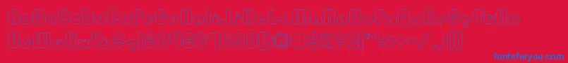 mohr Hollow Font – Blue Fonts on Red Background