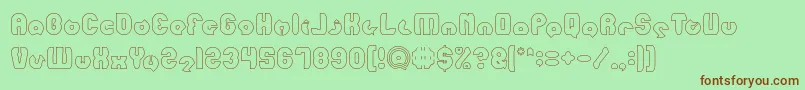 Шрифт mohr Hollow – коричневые шрифты на зелёном фоне