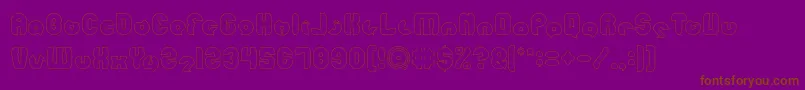 mohr Hollow-Schriftart – Braune Schriften auf violettem Hintergrund