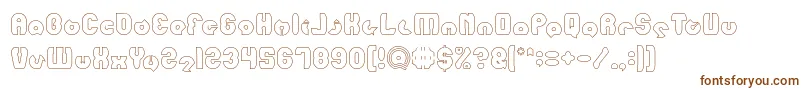 mohr Hollow-fontti – ruskeat fontit valkoisella taustalla