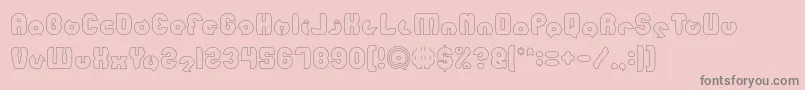 mohr Hollow Font – Gray Fonts on Pink Background