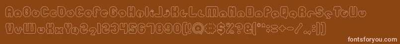 mohr Hollow Font – Pink Fonts on Brown Background