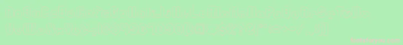 mohr Hollow Font – Pink Fonts on Green Background