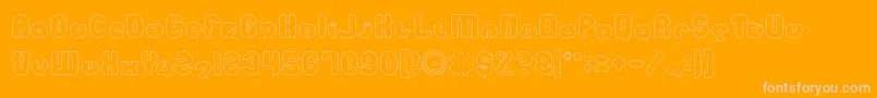 mohr Hollow-Schriftart – Rosa Schriften auf orangefarbenem Hintergrund
