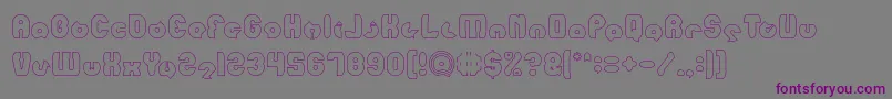 mohr Hollow Font – Purple Fonts on Gray Background