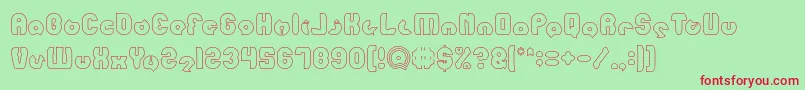 mohr Hollow Font – Red Fonts on Green Background