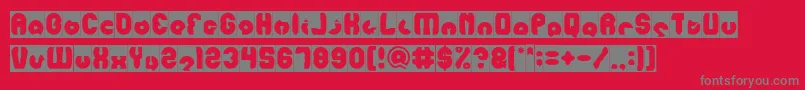mohr Inverse-Schriftart – Graue Schriften auf rotem Hintergrund