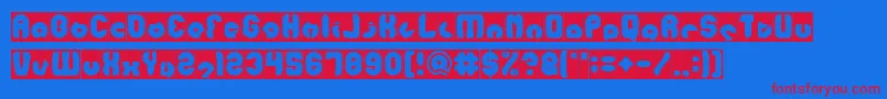 mohr Inverse Font – Red Fonts on Blue Background