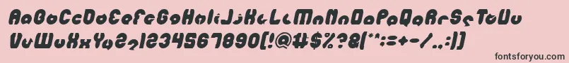 MOHR Italic Font – Black Fonts on Pink Background