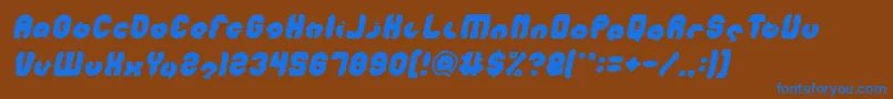 MOHR Italic Font – Blue Fonts on Brown Background