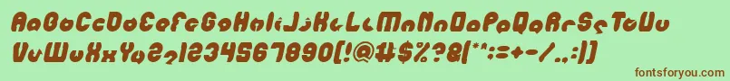 MOHR Italic Font – Brown Fonts on Green Background