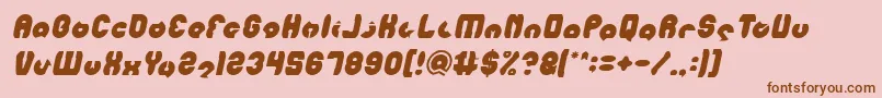 MOHR Italic Font – Brown Fonts on Pink Background