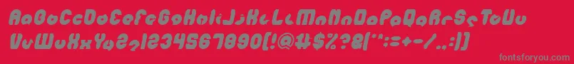 fuente MOHR Italic – Fuentes Grises Sobre Fondo Rojo